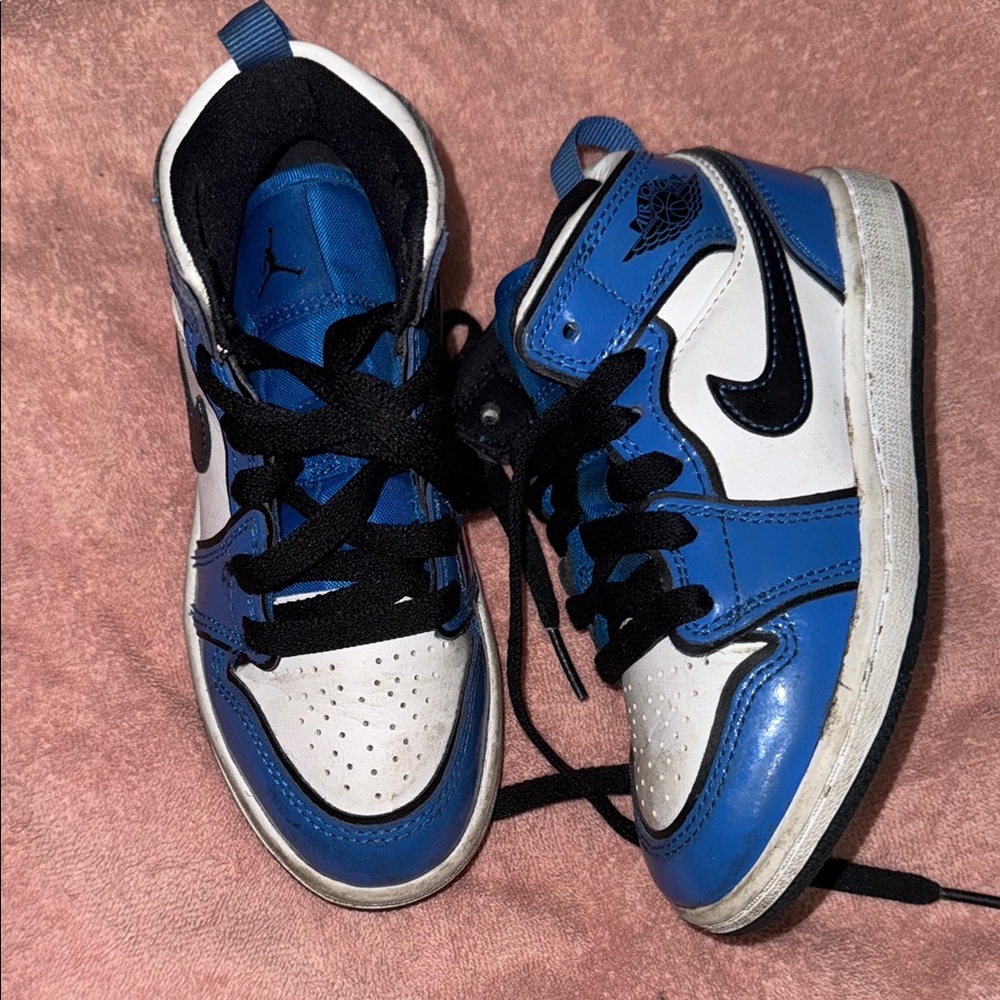 Kids Blue and White Sneakers